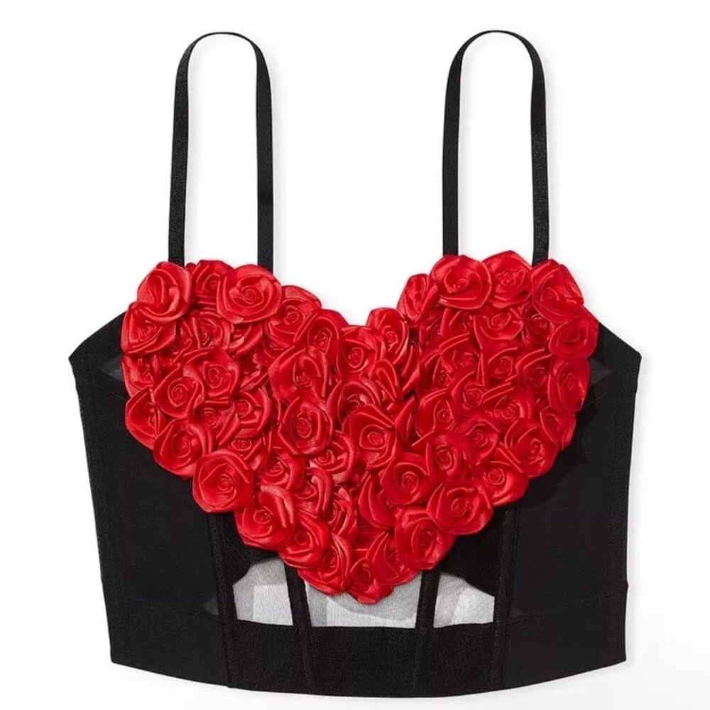 Victoria's Secret Archives CIRCA 1997 Rosette Bustier Set